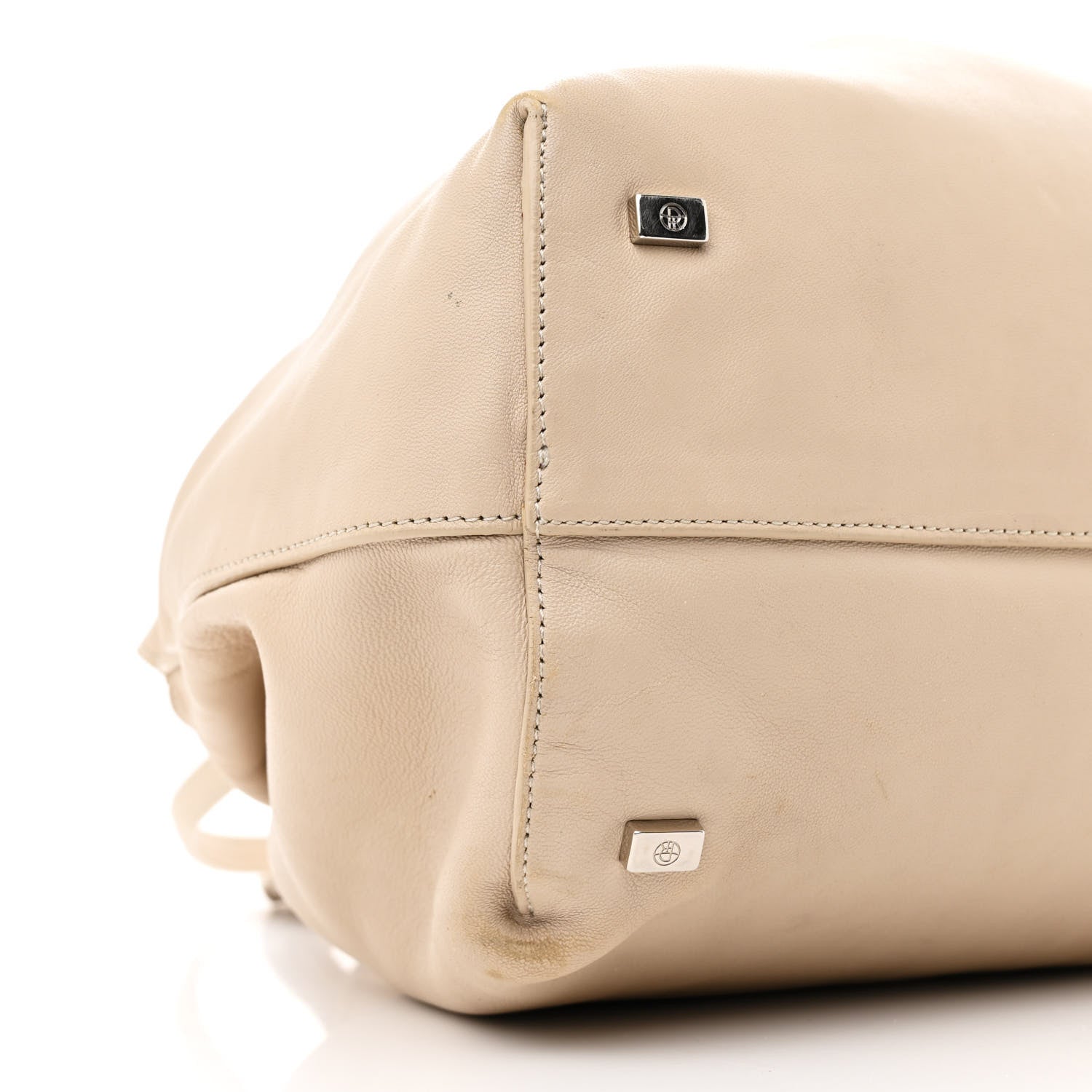 The Row Calfskin Medium Double Circle Bag Eggshell 8 of 17