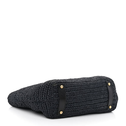 Chanel Straw Raffia Tote Black 4 of 11