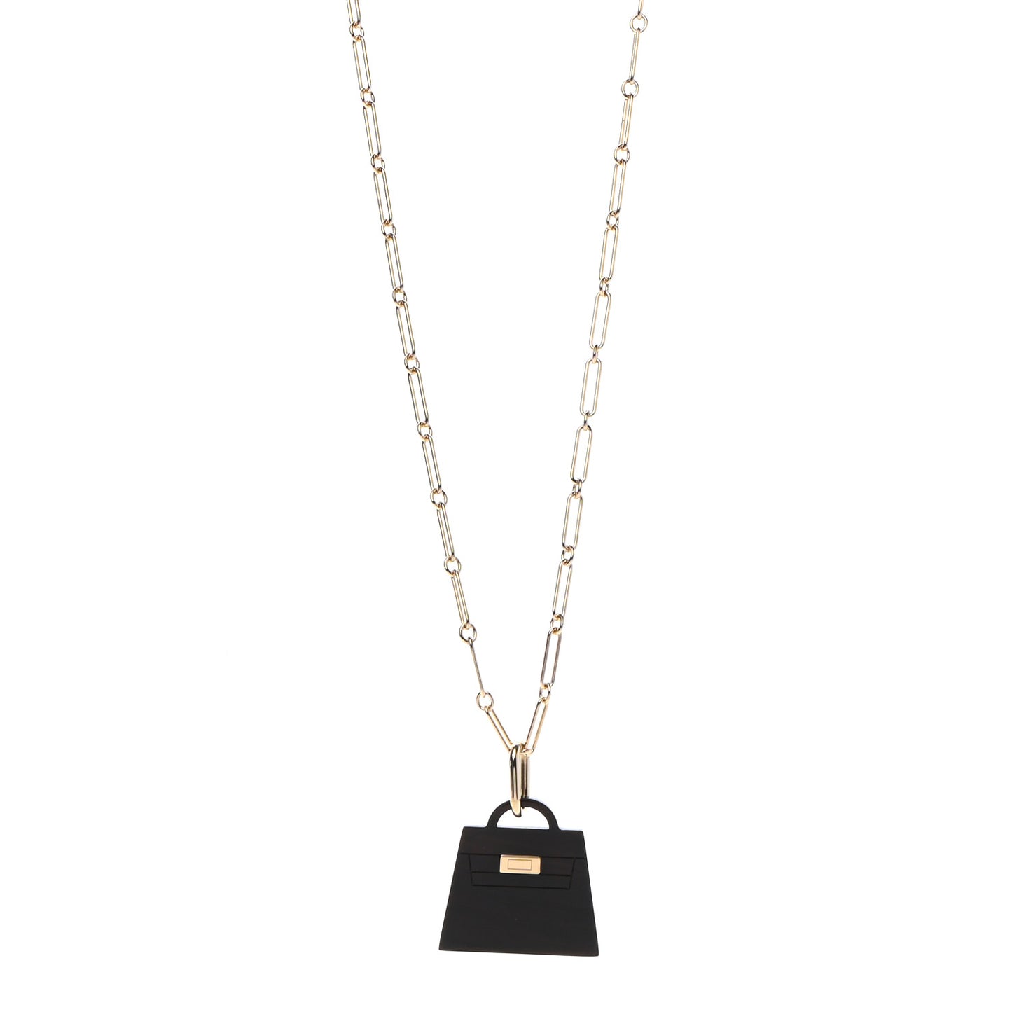 Permabrass Buffalo Horn Large Amulette Kelly Pendant Necklace