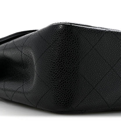 Chanel Caviar Quilted Jumbo Single Flap Black 9 of 14