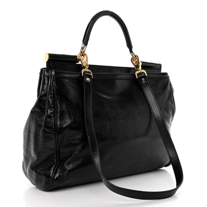 Dolce & Gabbana Patent Miss Sicily Tote Black 3 of 10