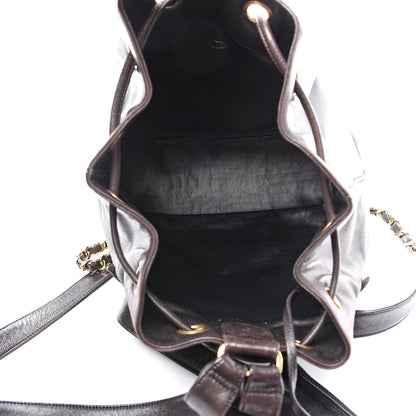 Chanel Lambskin CC Drawstring Backpack Black 5 of 11