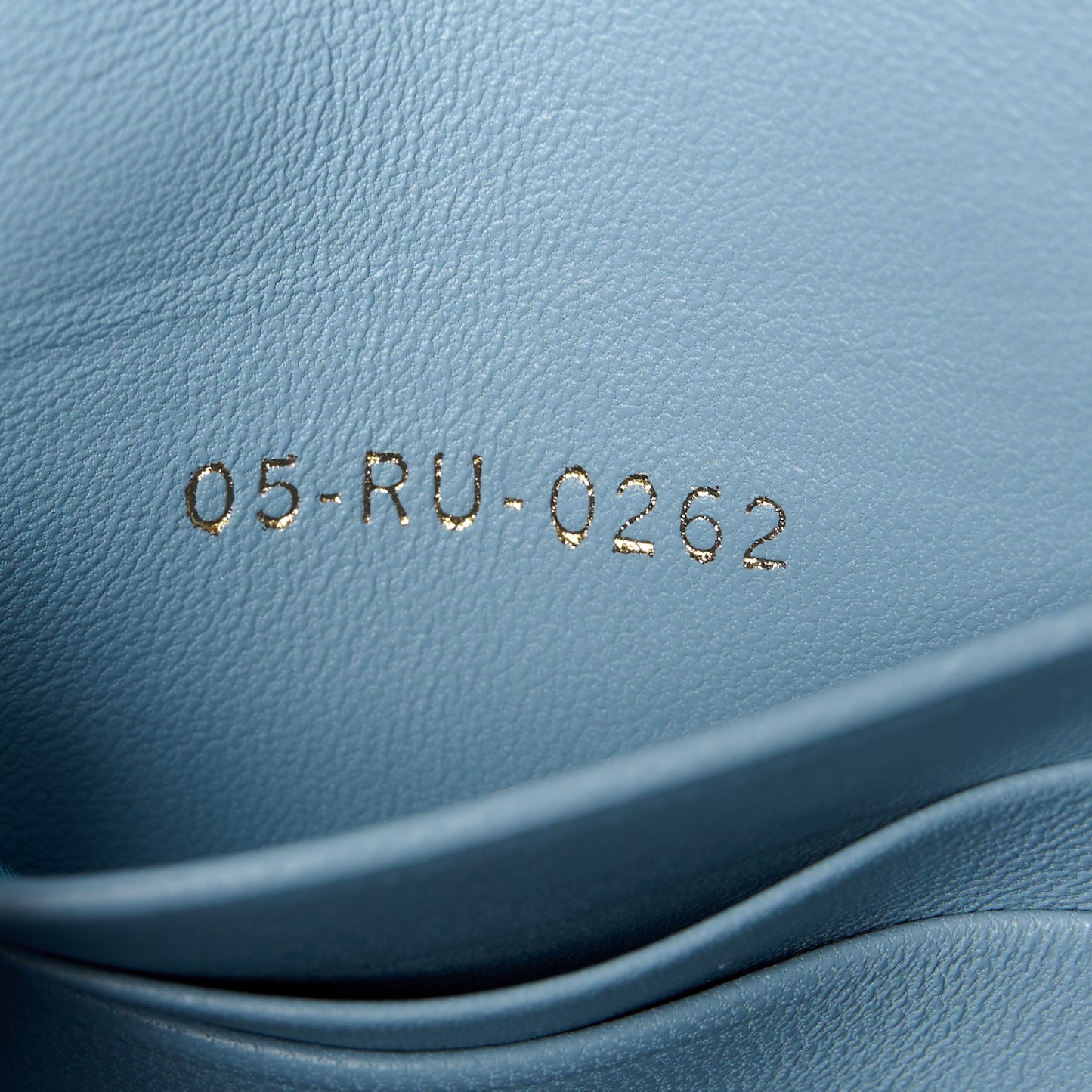 Calfskin Macrocannage Mini Caro Bag Cloud Blue