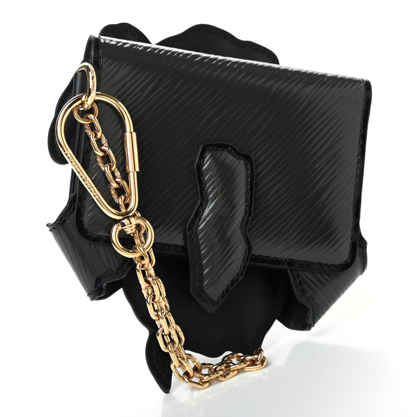 Calfskin Epi Catogram Dog Card Holder Gris