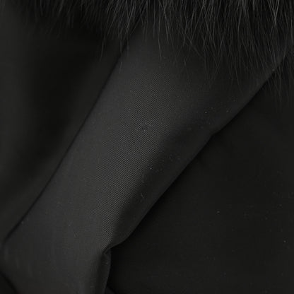 Fendi Nylon Vitello Century Mink Fox Goat Fur Studded Karlito Backpack Black Multicolor 12 of 13