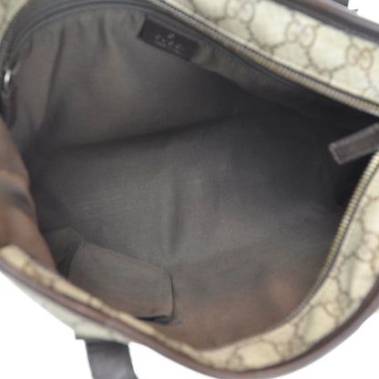 Gucci GG Supreme Monogram Small Zippered Shopping Tote Dark Brown 10 of 11
