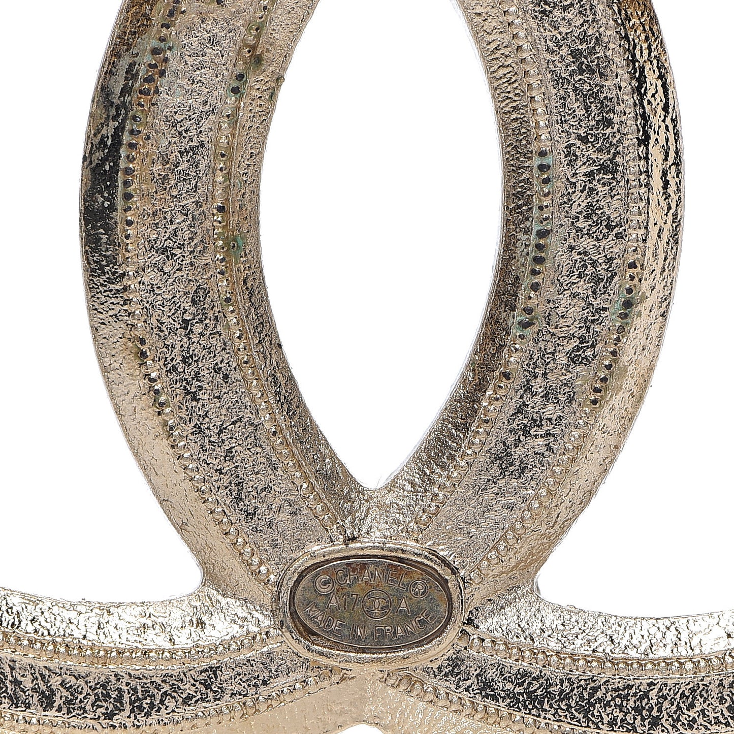 Pearl CC Brooch Gold