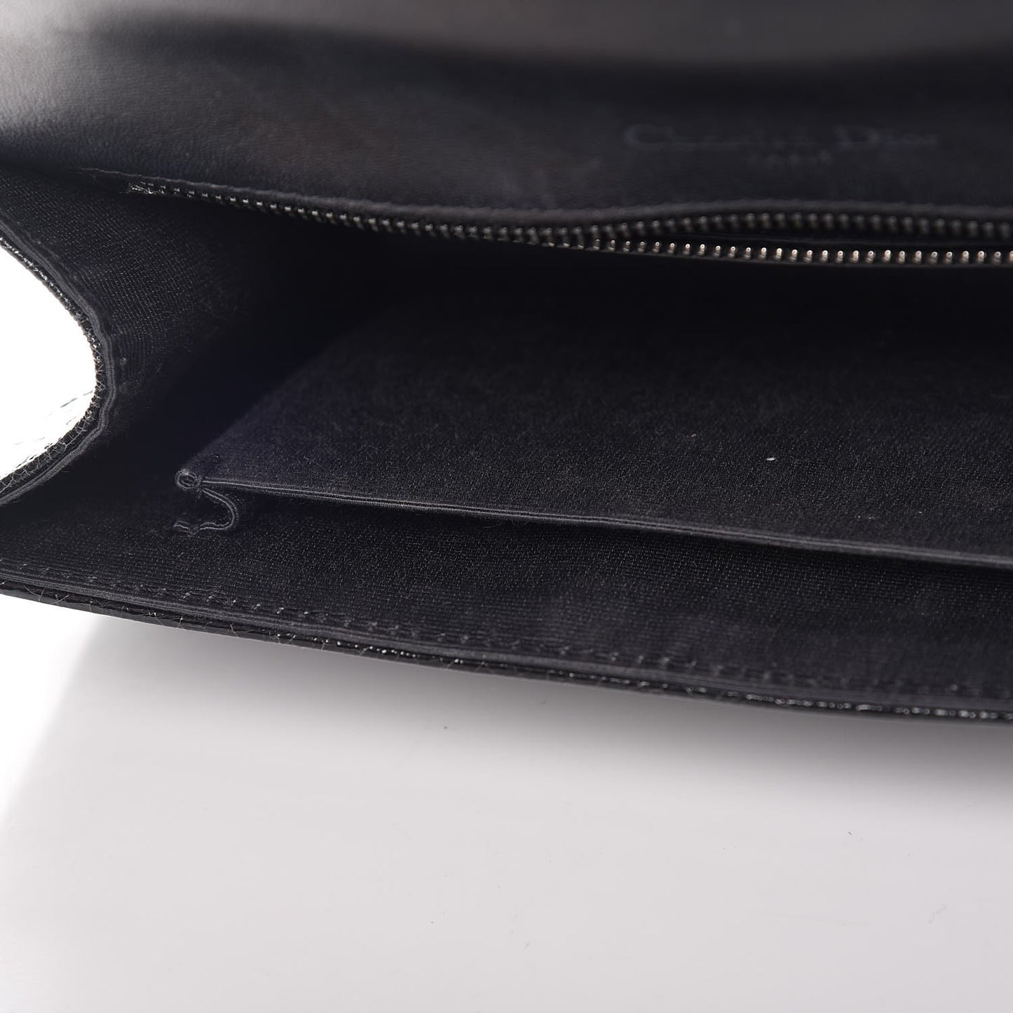 Crackled Deerskin Medium Diorama Flap Bag Black