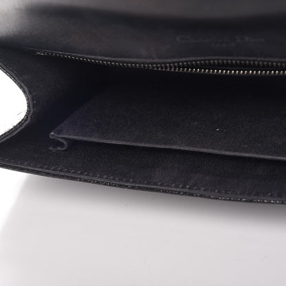 Christian Dior Crackled Deerskin Medium Diorama Flap Bag Black 9 of 11