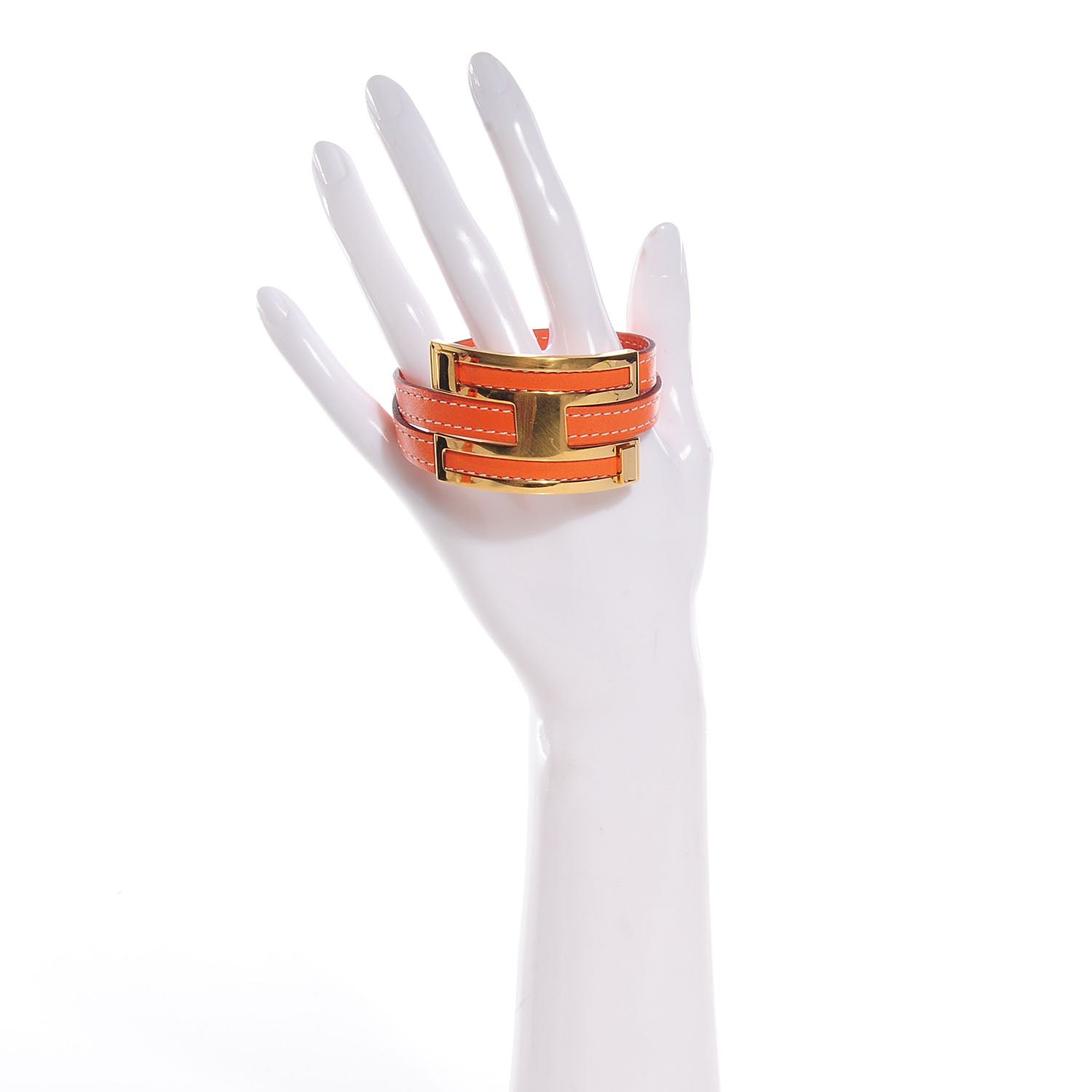 Hermes Chamonix Pousse Pousse Bracelet Orange 2 of 5