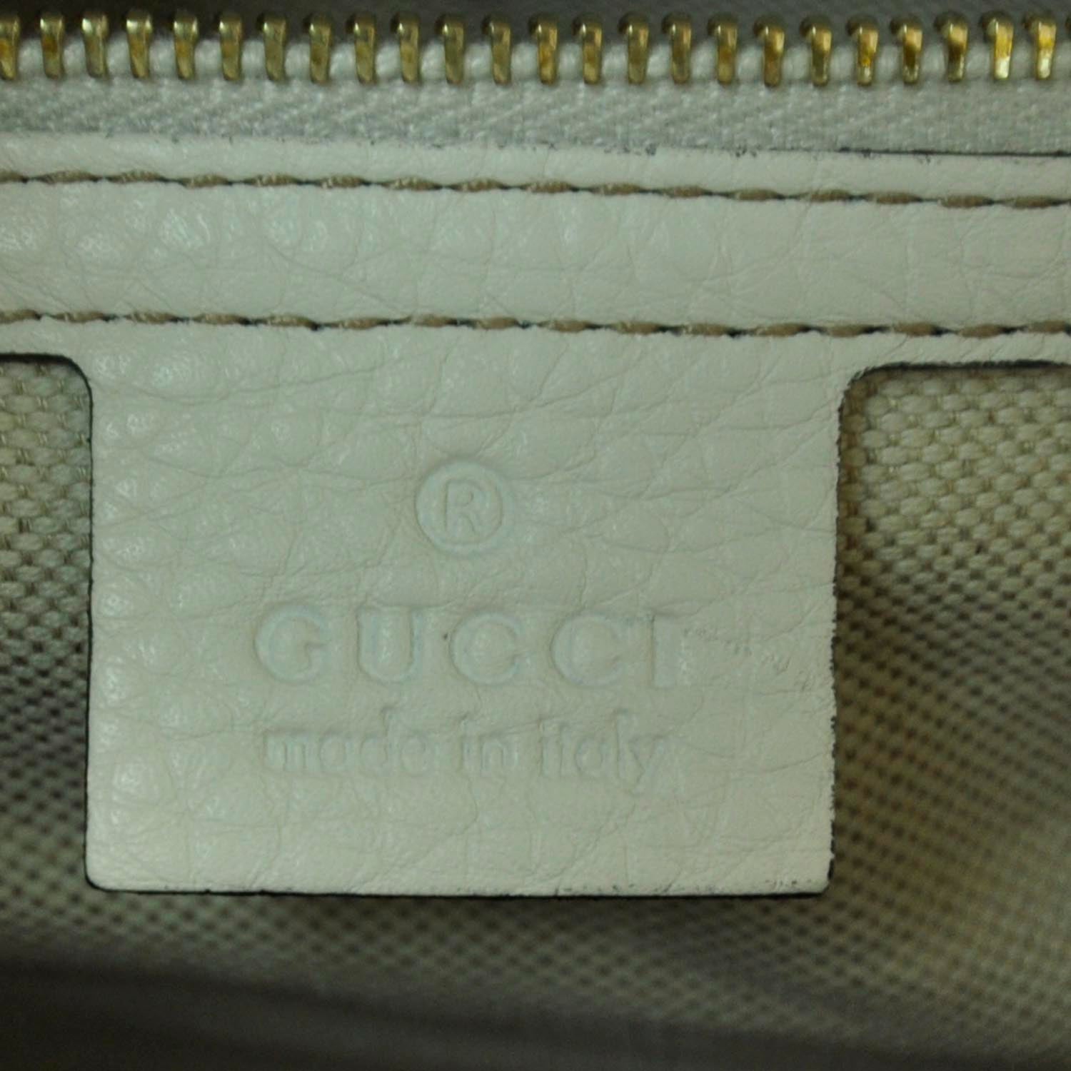 Gucci Leather Vintage Web Boston White 11 of 12