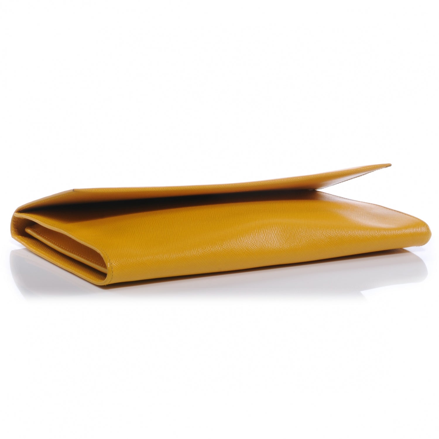 Prada Saffiano Metal Clutch Mimosa 4 of 7