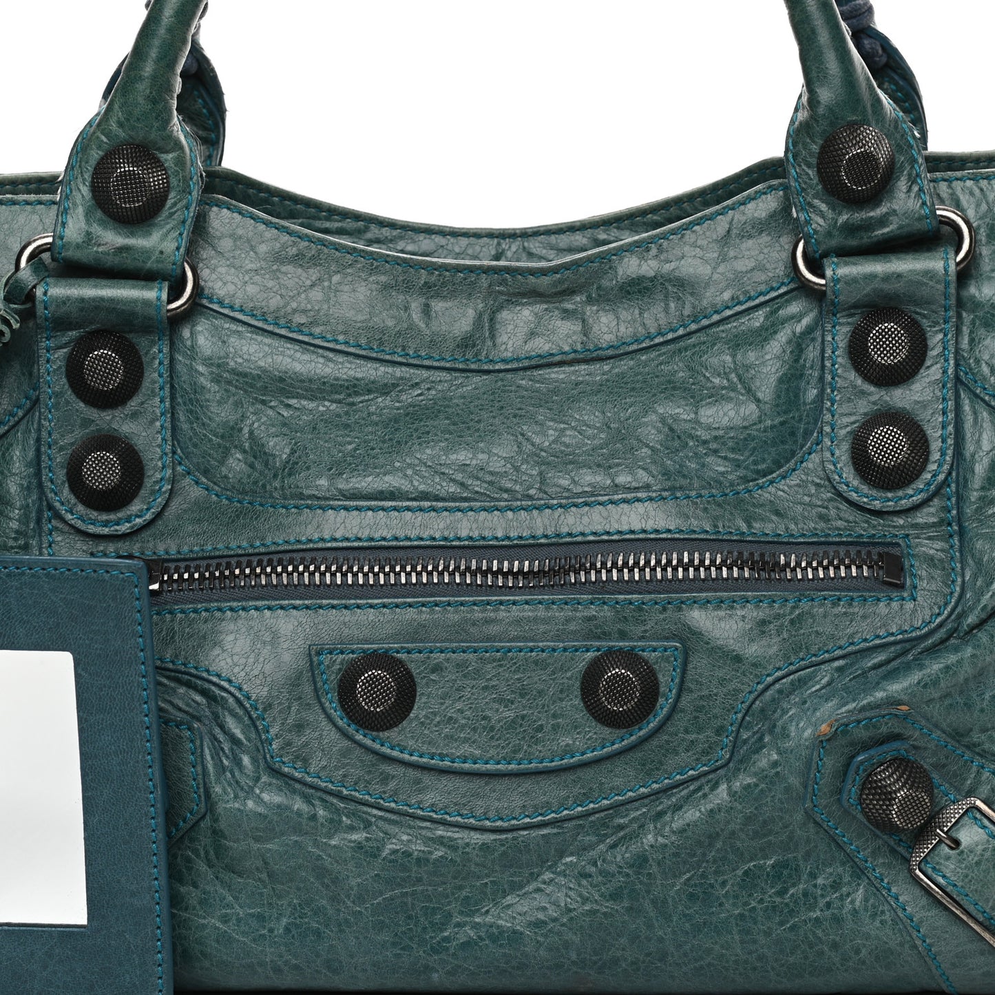 Chevre Giant 21 Gunmetal Hardware City Neiman Marcus LE Bleu