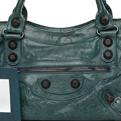 Balenciaga Chevre Giant 21 Gunmetal Hardware City Neiman Marcus LE Bleu 8 of 19