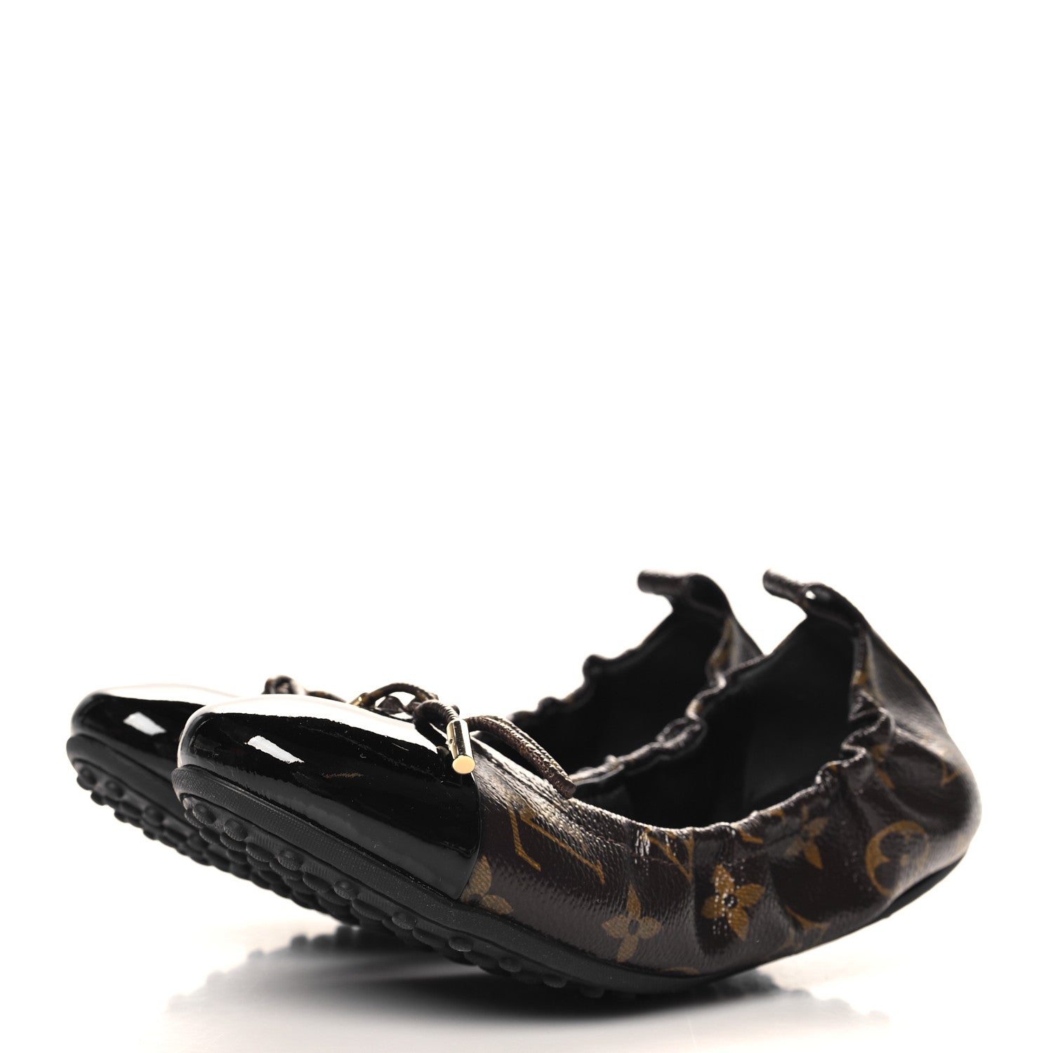 Louis Vuitton Monogram Flirty Ballerina Flats 37.5 Black 4 of 8