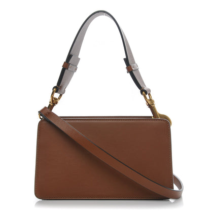Lanvin Nomad Calfskin Box Shoulder Bag Camel 1 of 6