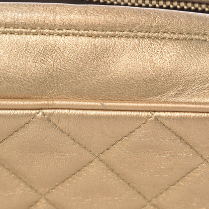 Chanel Metallic Lambskin Quilted Camera Case Gold 14 of 15