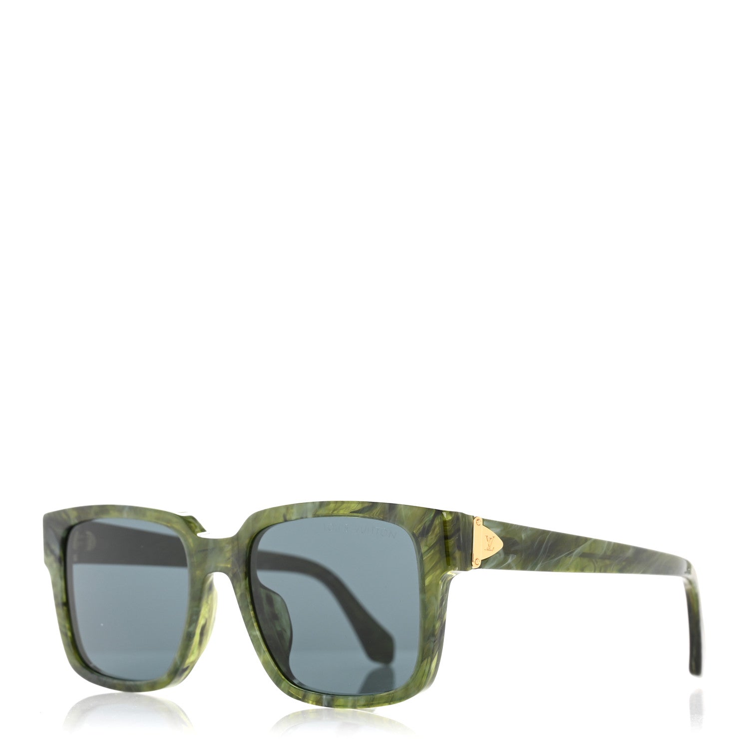Louis Vuitton Acetate LV Square Sunglasses Z1694E Green 1 of 8