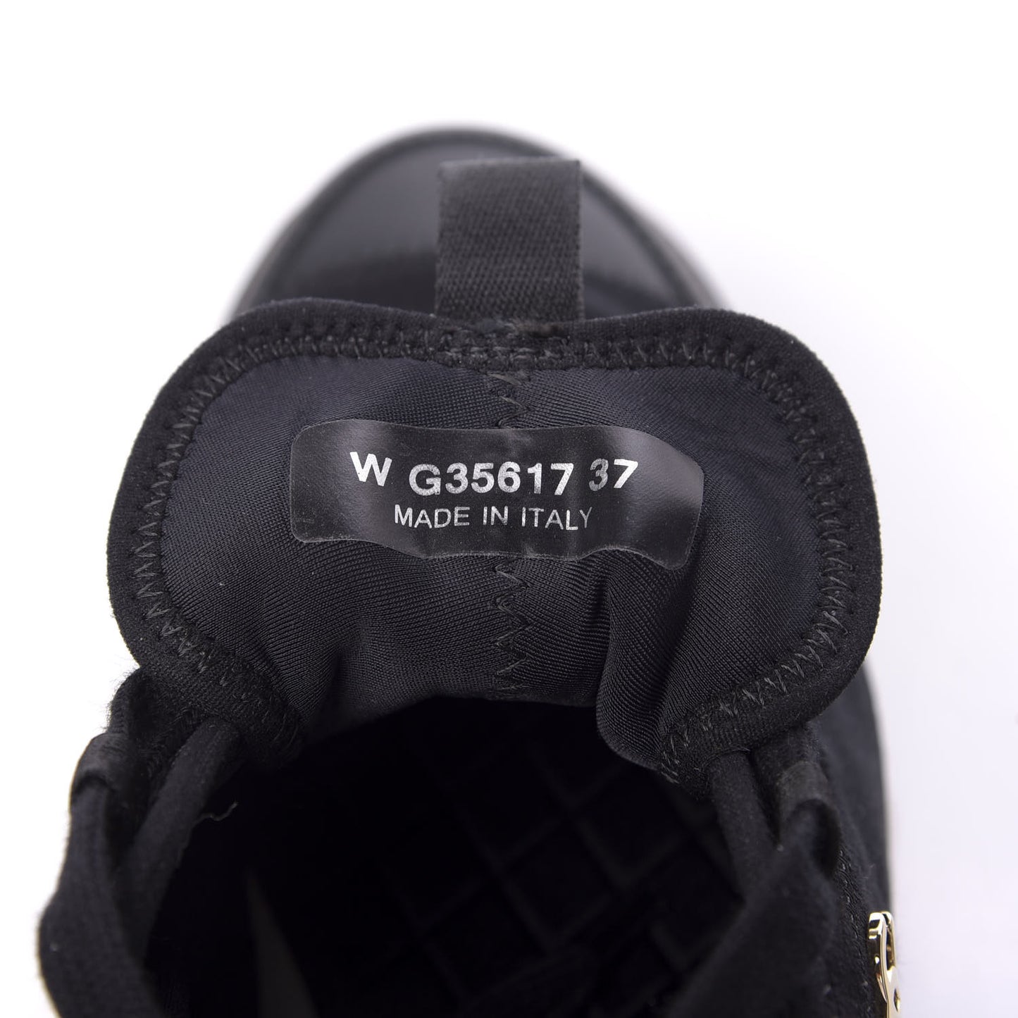 Velvet Calfskin Mixed Fibers CC Sneakers 37 Black