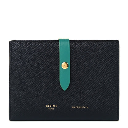 Celine Grained Calfskin Medium Multifunction Strap Wallet Black Cactus 1 of 11