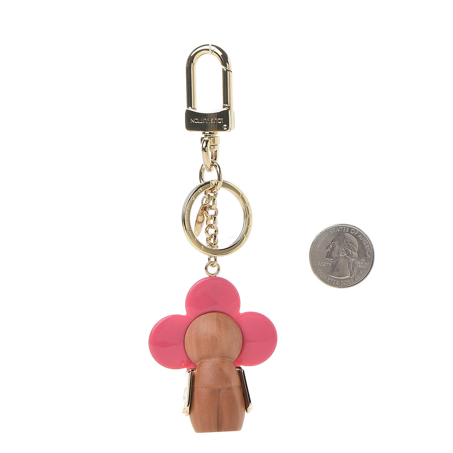 Resin Wood Vivienne Bag Charm Pink