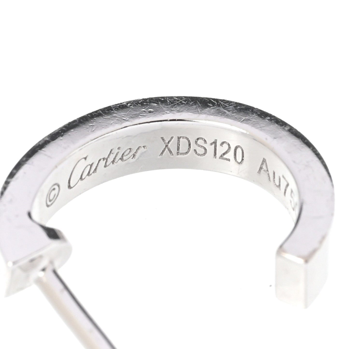 18K White Gold Small LOVE Hoop Earrings