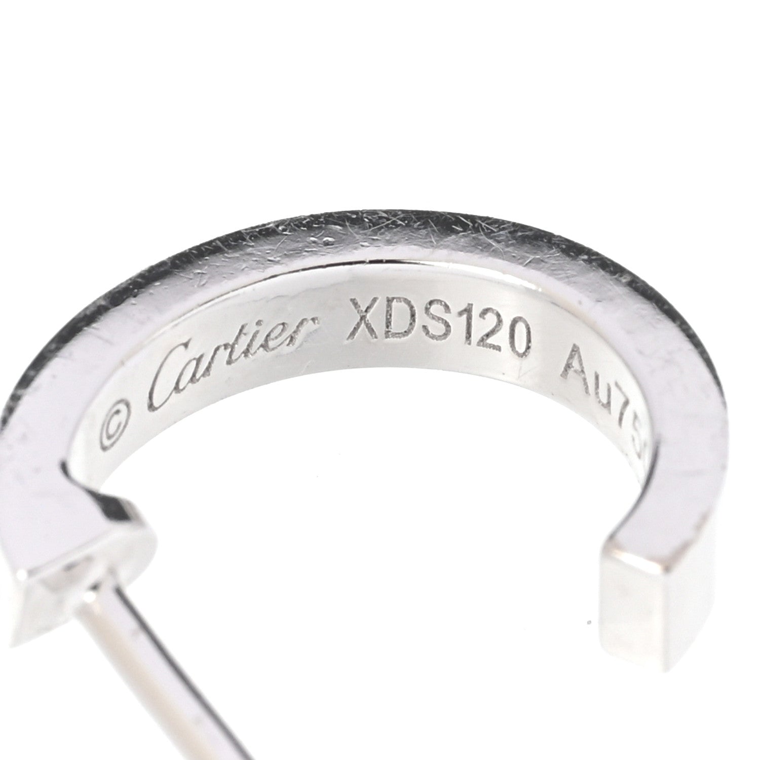 Cartier 18K White Gold Small LOVE Hoop Earrings 3 of 4