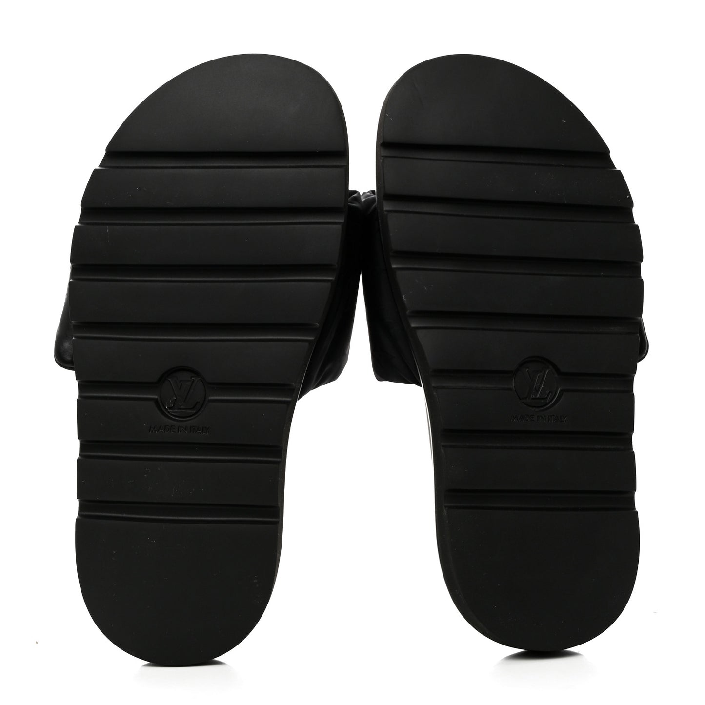 Nylon Monogram Womens Pool Pillow Comfort Mules 39 Black