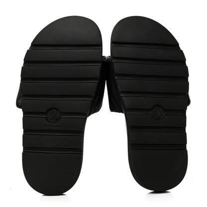 Louis Vuitton Nylon Monogram Womens Pool Pillow Comfort Mules 39 Black 5 of 8