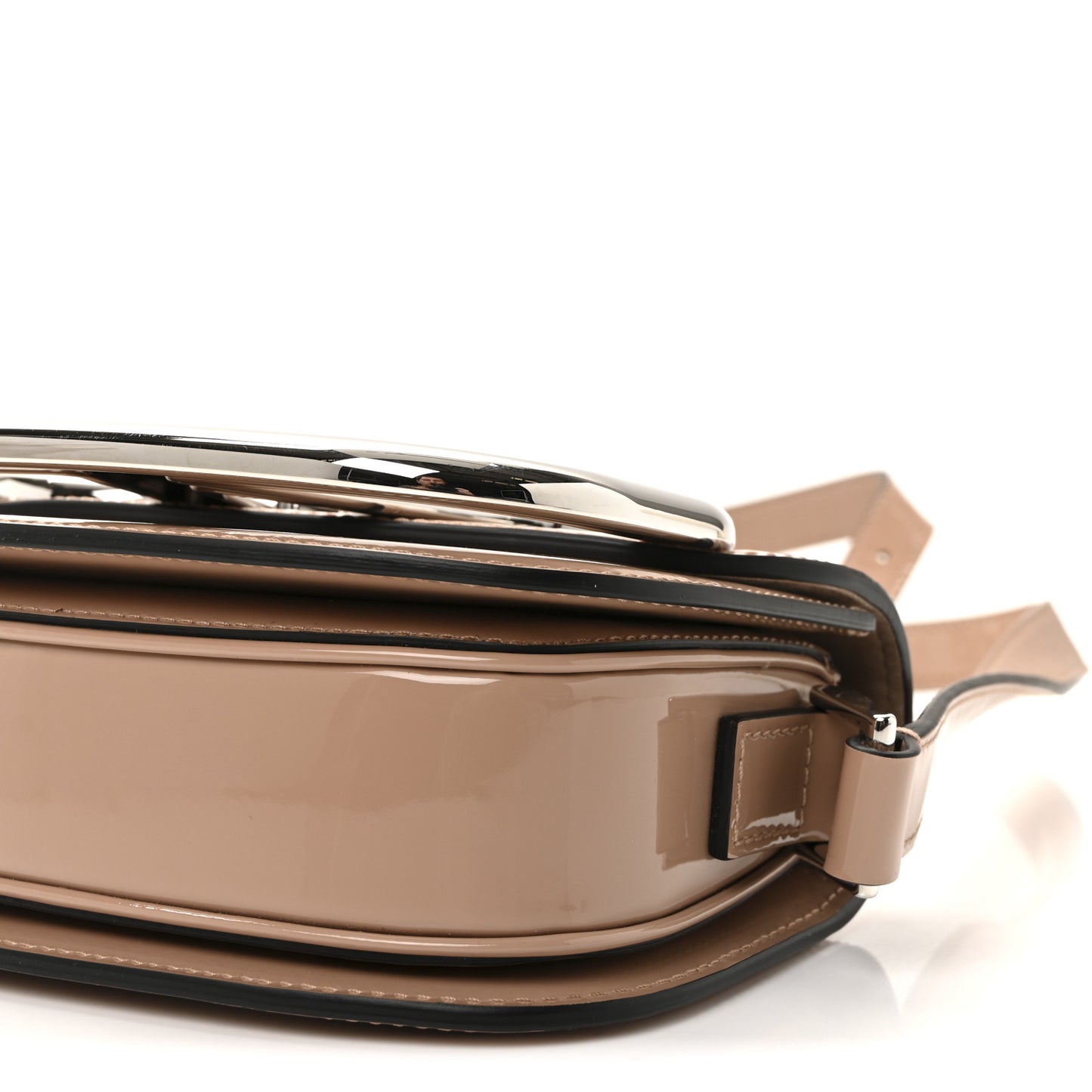 Patent Small Supervee Crossbody Bag Rose Cannelle