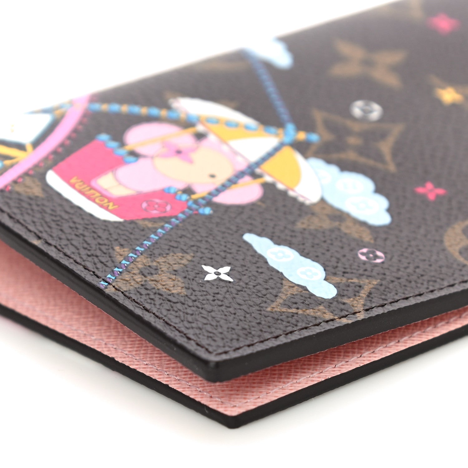 Louis Vuitton Monogram 2020 Christmas Animation Big Wheel Passport Cover Rose Ballerine 9 of 10