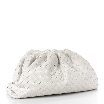 Bottega Veneta Nappa Maxi Intreccio The Pouch Oversized Clutch Chalk 3 of 9
