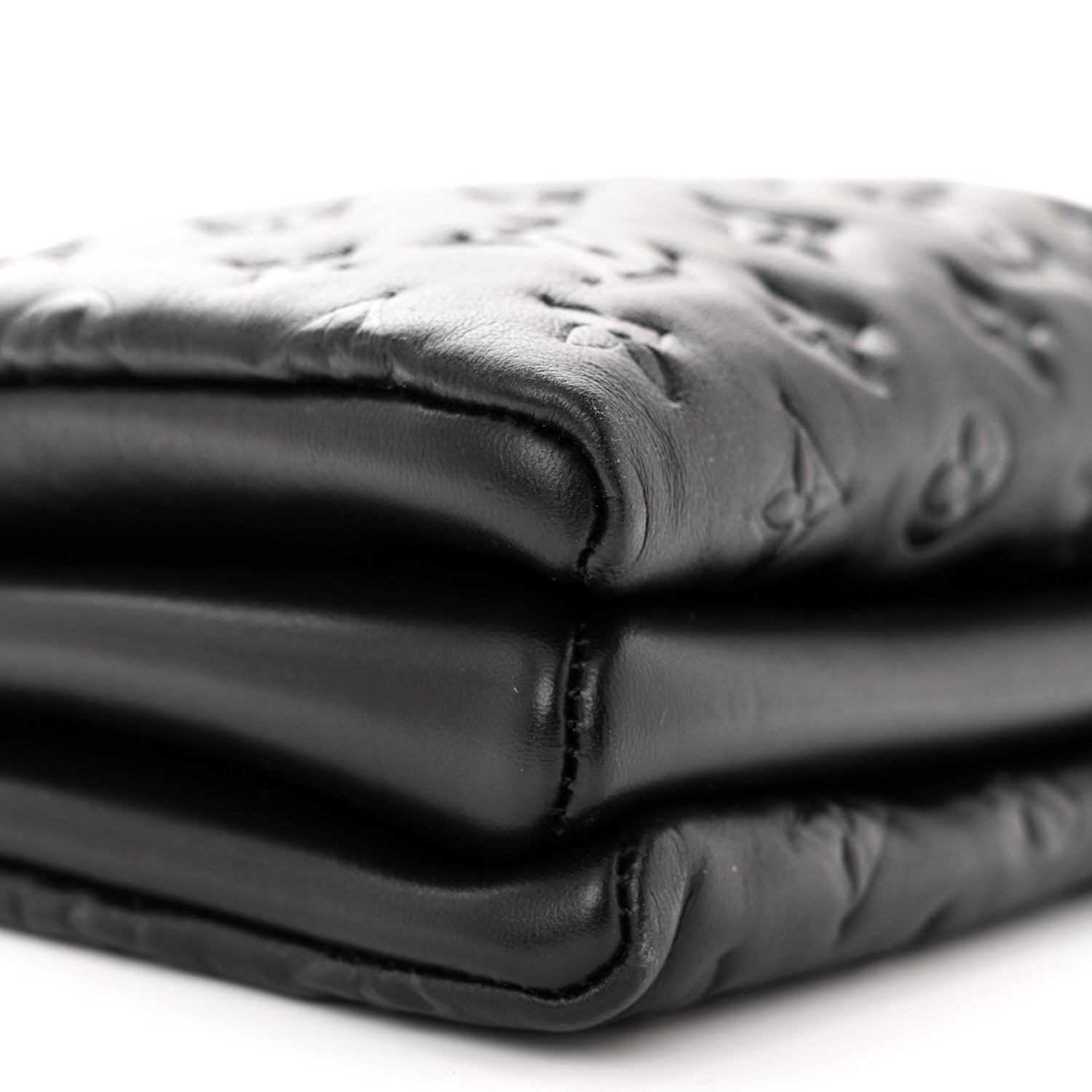 Louis Vuitton Lambskin Embossed Monogram Coussin PM Black 9 of 10