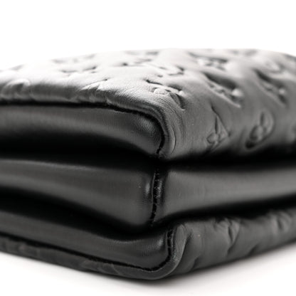 Louis Vuitton Lambskin Embossed Monogram Coussin PM Black 9 of 10