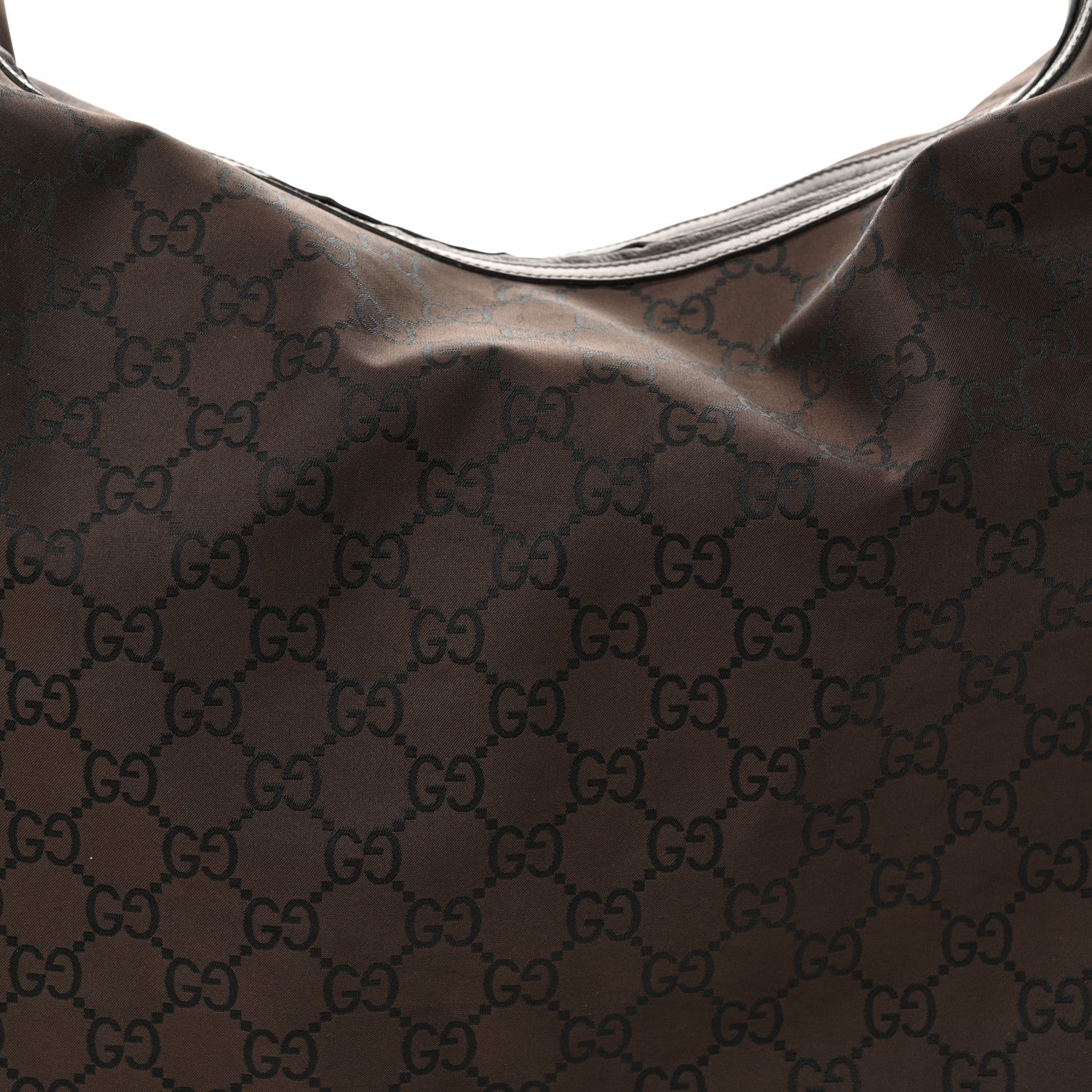 Gucci Nylon Monogram Extra Large Hobo Dark Brown 8 of 13