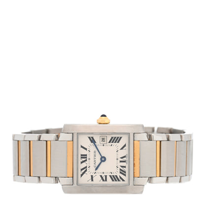 Cartier Stainless Steel 18K Yellow Gold 25mm Tank Francaise Quartz Watch 2 of 5