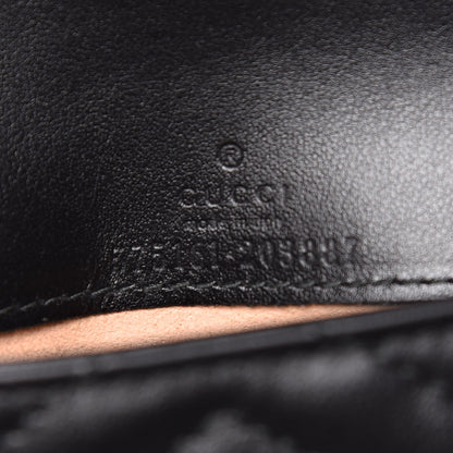 Gucci Calfskin Matelasse GG Marmont 2.0 Coin Purse On A Chain Black 6 of 9