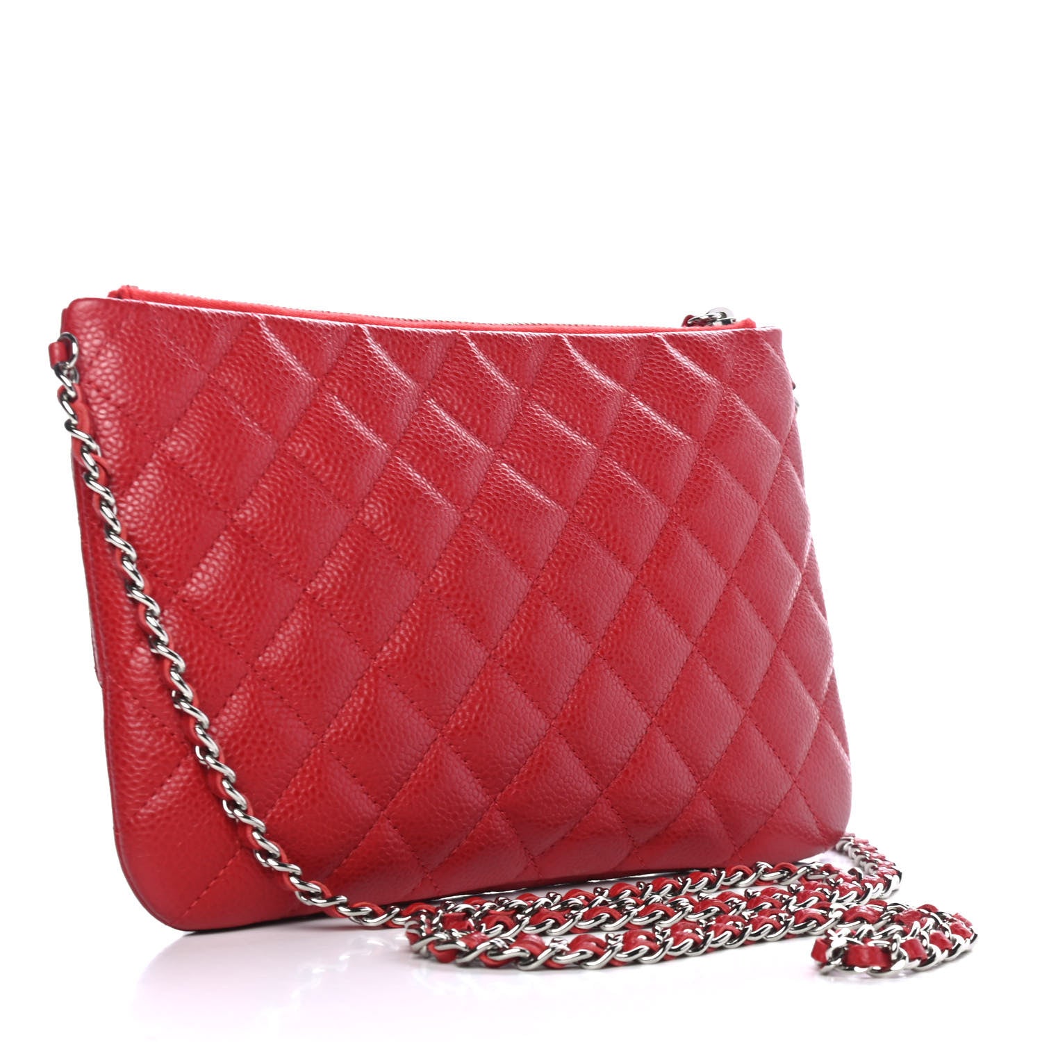 Chanel Caviar Quilted Daily Zip Crossbody Bag Red 2 of 4