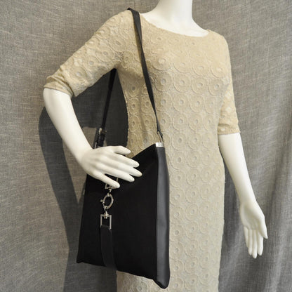 Gucci Suede and Leather Shoulder Bag Black 2 of 8