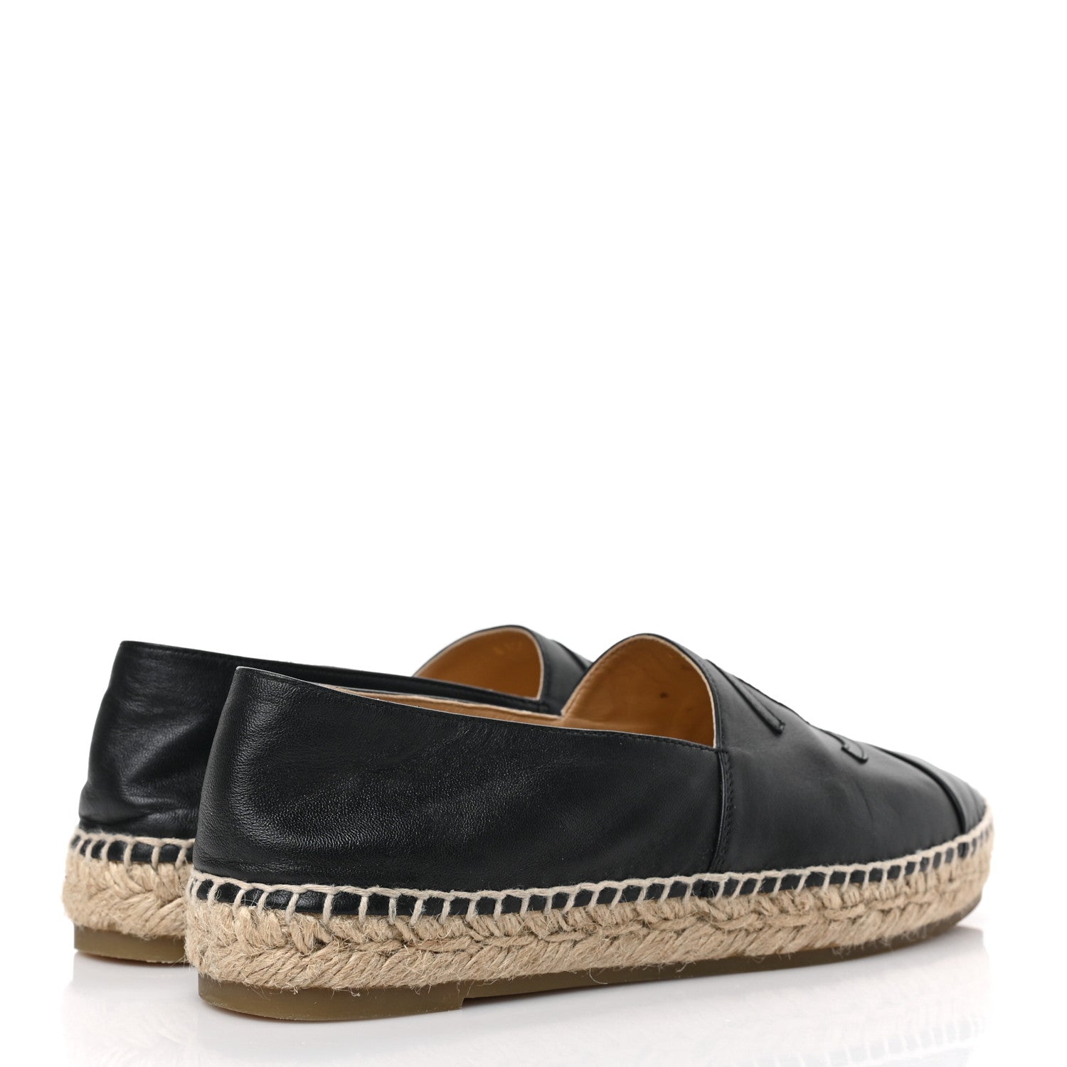 Chanel Lambskin CC Espadrilles 38 Black 4 of 8