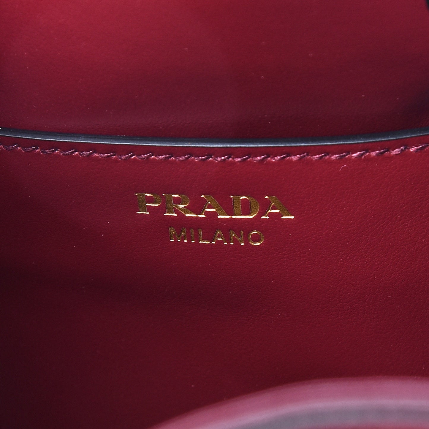 Saffiano Cuir Bucket Bag Cerise