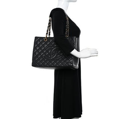 Chanel Caviar Quilted Grand Shopping Tote GST Black 2 of 14
