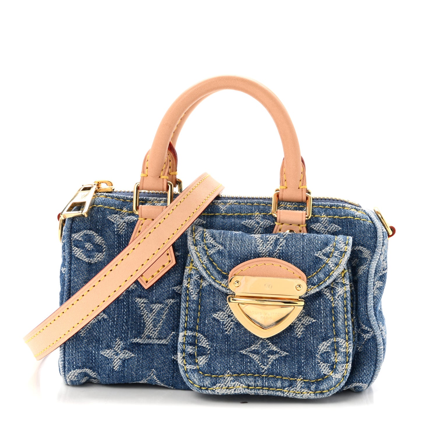 Monogram Denim Nano Speedy Blue