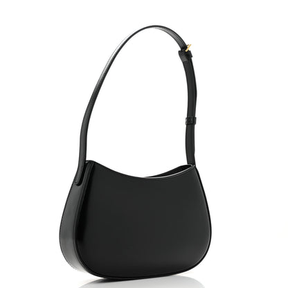 Celine Shiny Calfskin Medium Tilly Triomphe Shoulder Bag Black 3 of 12