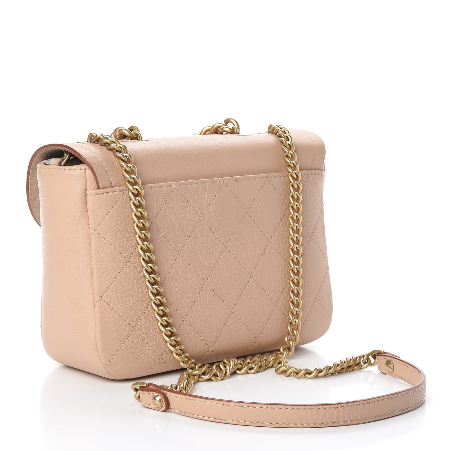 Grained Calfskin Archi Chic Flap Beige