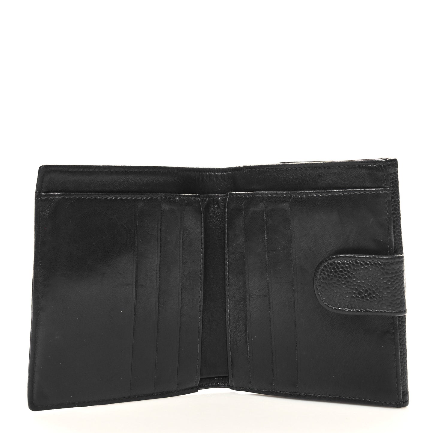 Caviar Timeless CC Compact French Wallet Black
