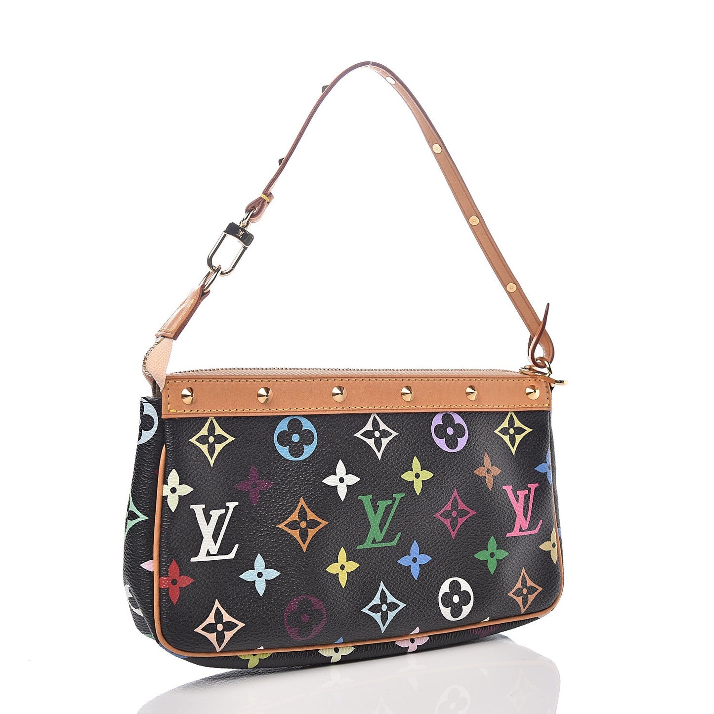 Monogram Multicolor Pochette Accessories Black