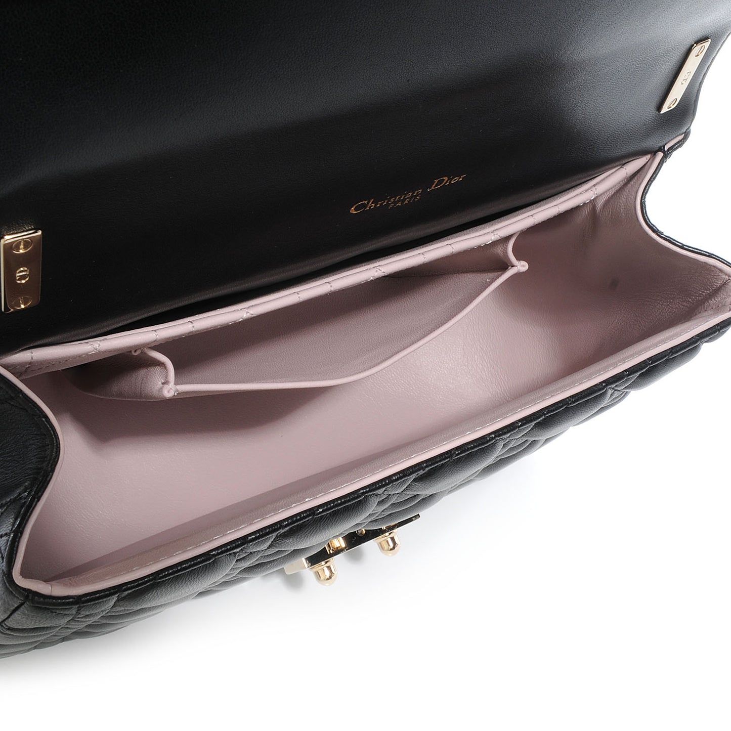 Lambskin Cannage Medium Miss Dior Flap Black