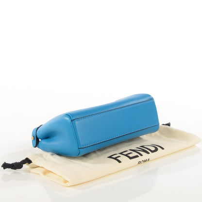 Fendi Nappa Micro Peekaboo Iconic Satchel Blu Royal 4 of 7