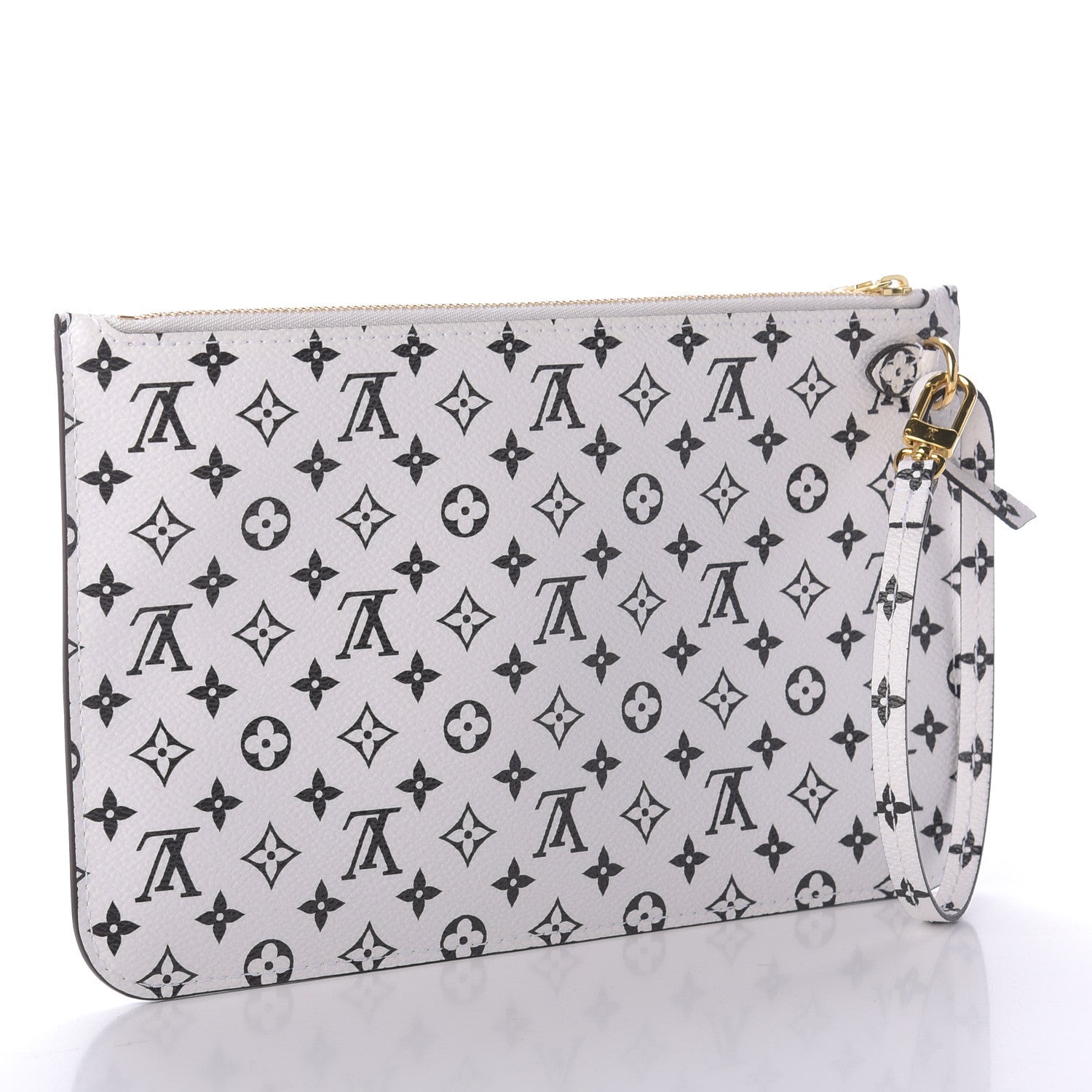 Louis Vuitton Monogram Giant Neverfull MM GM Pochette White 3 of 8